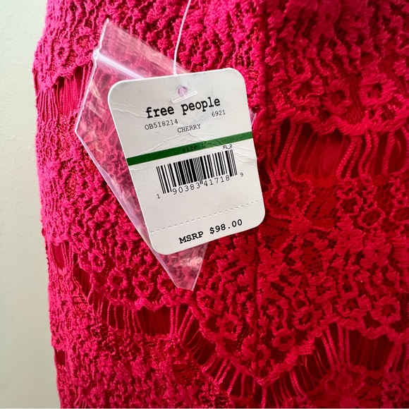 NWT Free People Red Lace Dress - Picture 11 of 13